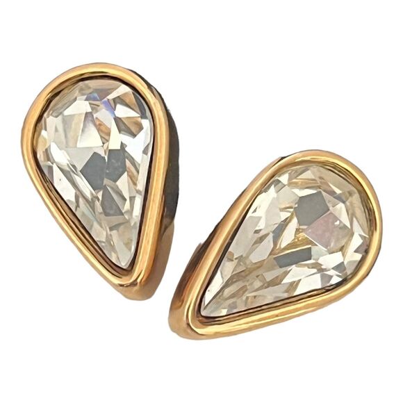 NEW Authentic Swan Signed SWAROVSKI Earrings Crystal Stud 5D - Picture 1 of 5